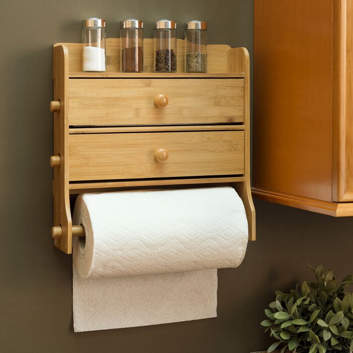 Red Barrel Studio® Wall/Under Cabinet Mounted Paper Towel Holder